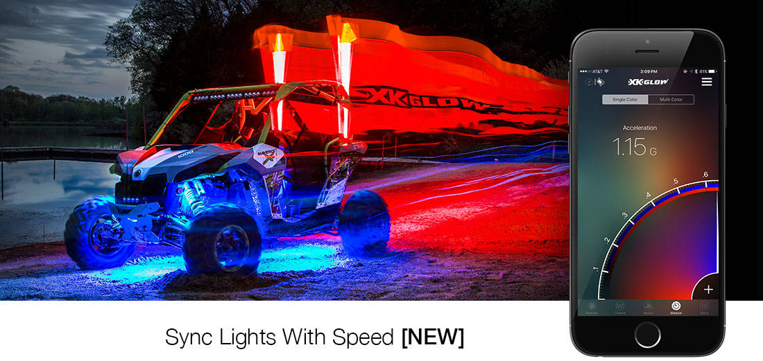 XK-Glow LED Light Kits, Whips and Underglow at SideBySideStuff.com