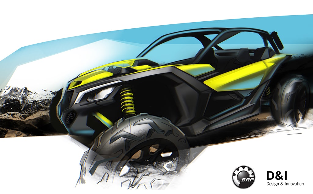 concept rendering of the Maverick X3 done by Alexei Mikhailov of BRP.