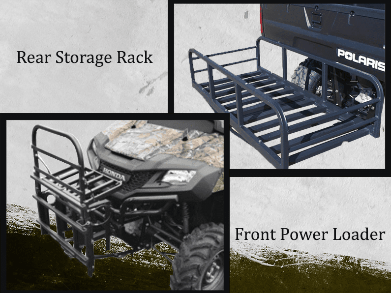 hunting, front rack, rear rack, front power loader